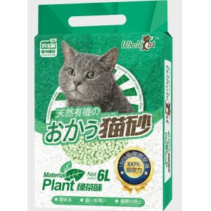 whole cat天然植物貓砂綠茶味6L