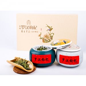 富硒羅漢枸杞養(yǎng)生芽茶（瓷壇禮盒）