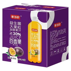 享當(dāng)好益生菌大果粒百香果發(fā)酵果汁飲料1.25X6瓶