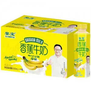 宴寶香蕉牛奶果味飲料500mlx15瓶