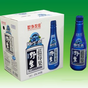 世外農(nóng)莊原生態(tài)野生藍(lán)莓果飲品1.25LX6
