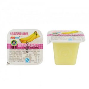 櫻桃小丸子珍品果凍方杯香蕉牛奶味