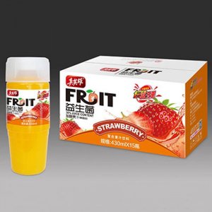 真英雄益生菌發(fā)酵草莓汁430mlx15