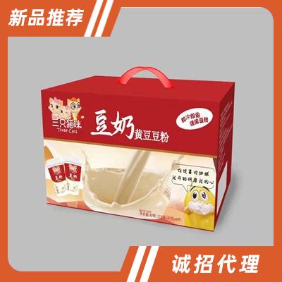 三只貓咪豆奶杯裝豆奶早餐豆?jié){東北大豆杯裝沖飲速食豆奶