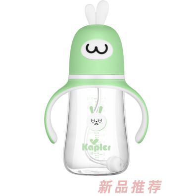 康喂兒趣萌兔玻璃 寬口奶瓶270ML 綠色