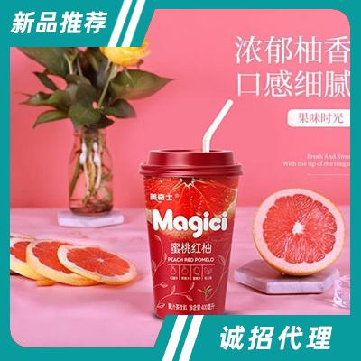 美奇士蜜桃紅柚果汁茶飲料400ml