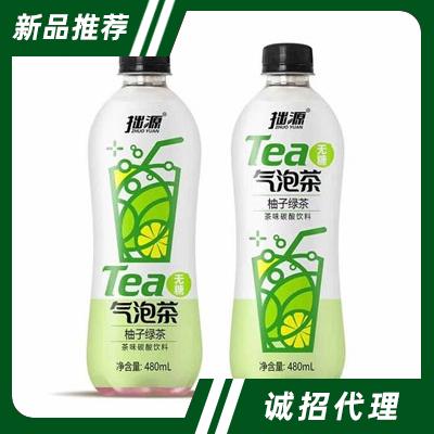 拙源氣泡茶柚子綠茶茶味碳酸飲料480ml
