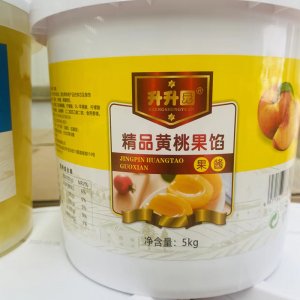 升升園精品黃桃果餡果醬5kg