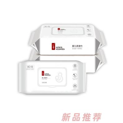 七季嬰兒柔濕巾（80抽3連包）