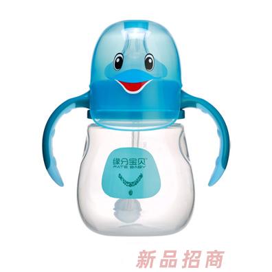 緣分寶貝卡通系列PP奶瓶3010-藍(lán)色