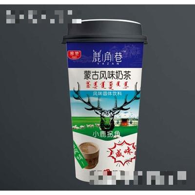 小鹿拐角手工熱現泡奶茶