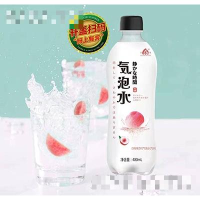龍旺白桃味蘇打氣泡水480ml