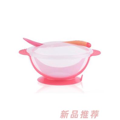多了趣吸盤碗勺套裝（淺紅色）