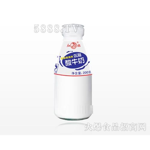 紅梅低脂酸牛奶（玻璃瓶）