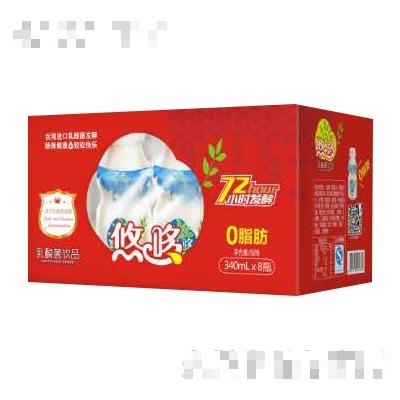 悠悠乳酸菌發(fā)酵含乳飲品箱340mlx8瓶
