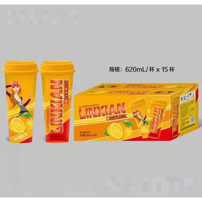 龐迪杯裝飲品果粒蜜橙果汁飲料620ml×15杯