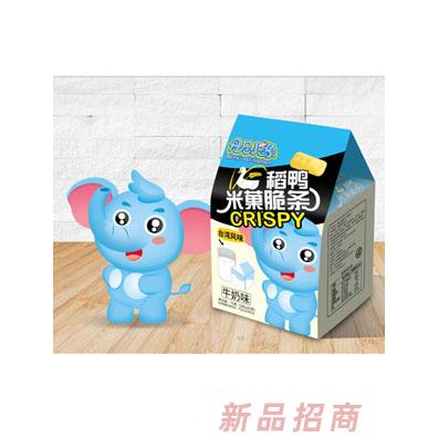丹尼小象稻鴨米菓脆條牛奶味