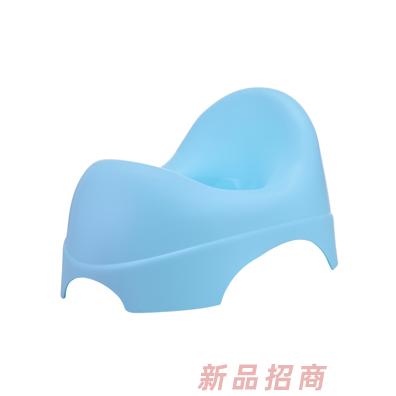 邦貝小象一體式坐便器藍色