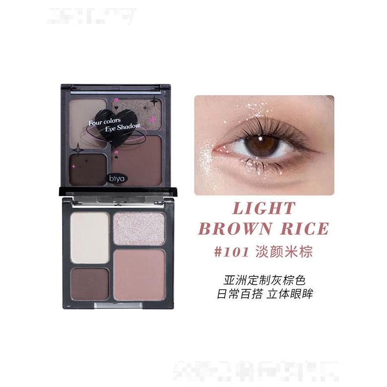 Biya暗黑系四色眼影盤101#淡顏米棕