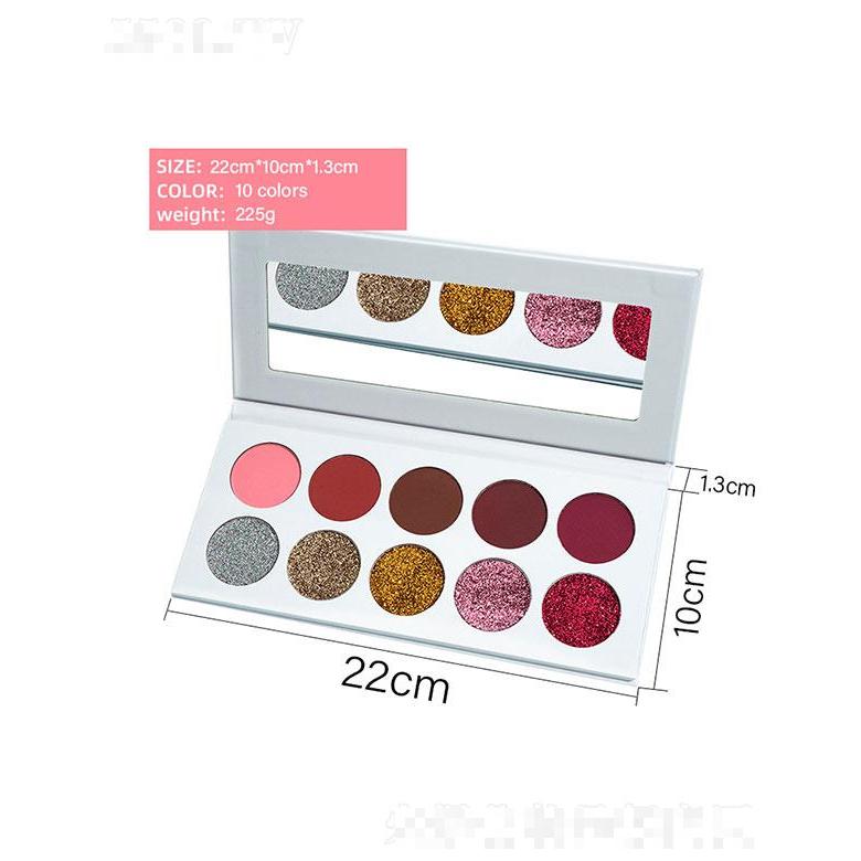 廣東昇昇   昇昇金蔥珠光啞光眼影盤   10色大地色