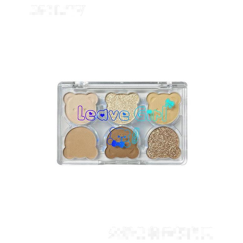 廣東娥佩蘭   LeaveGirl小熊粉色眼影盤(pán)   六色易上妝