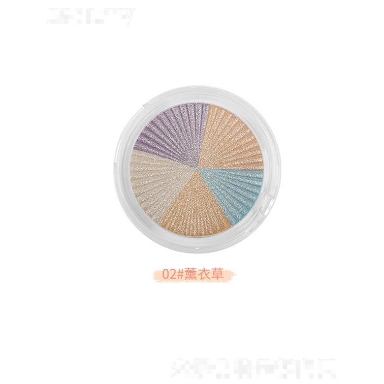 昕薇五花肉生姜高光眼影02#薰衣草 五色眼影