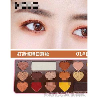 HOJO新款花漾甜心16色巧克力眼影盤