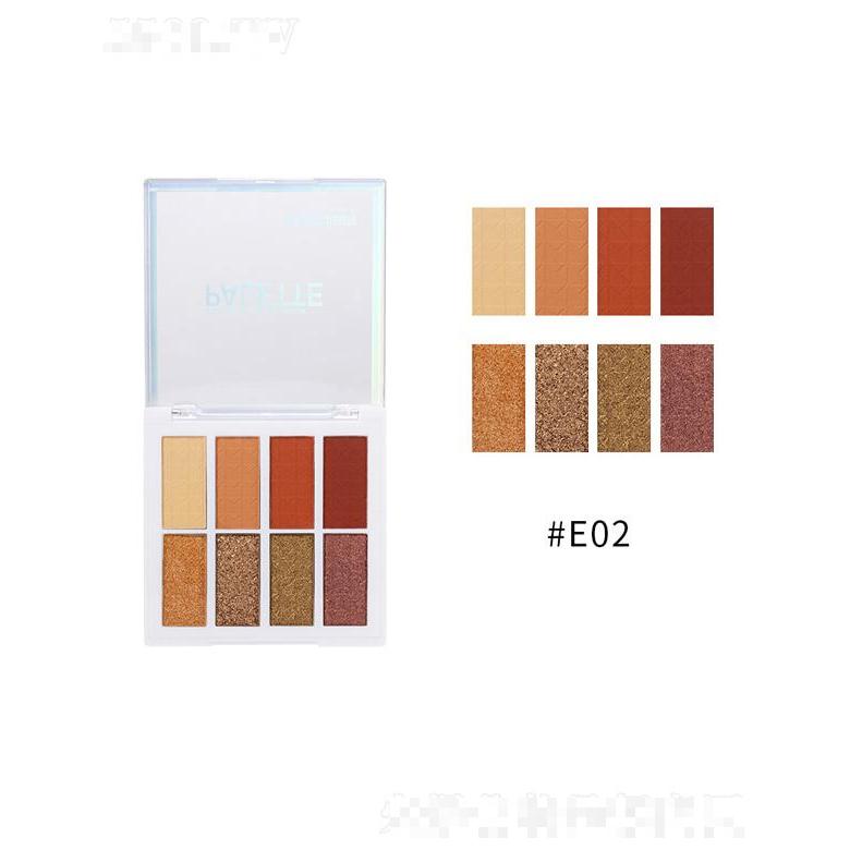 romantic beauty時尚8色珠光眼影盤-E02