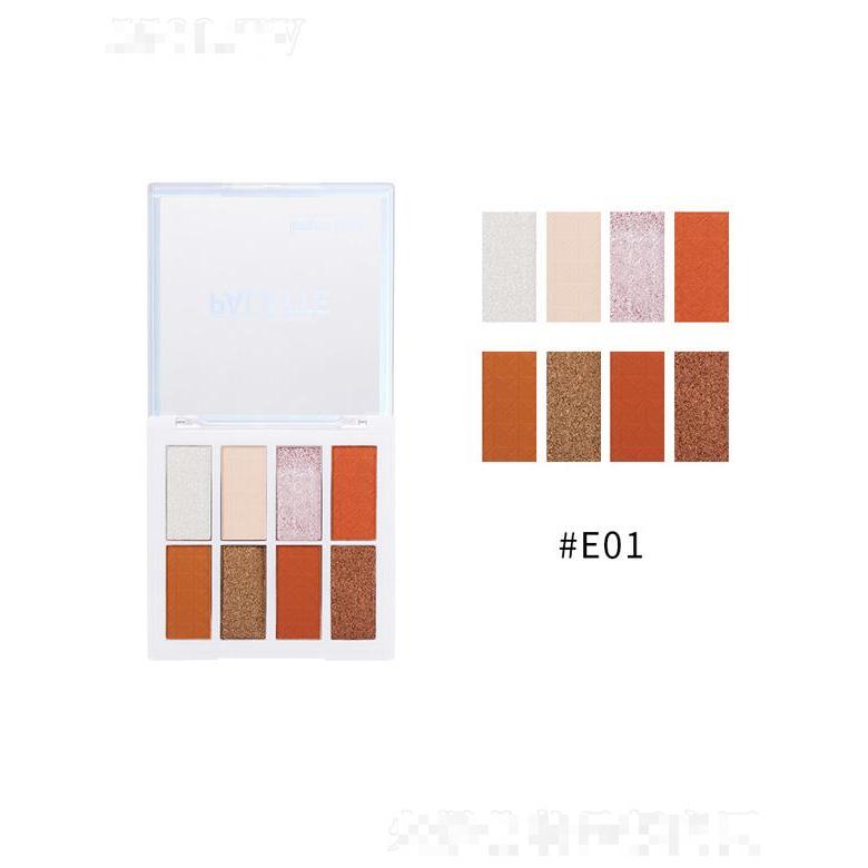 romantic beauty時尚8色珠光眼影盤-E01