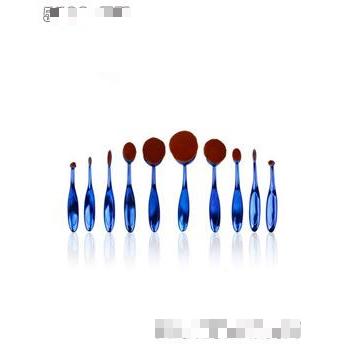 全富10支蘭色牙刷型化妝套刷