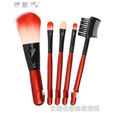 ISMINE伊姿蔓5支大紅色小化妝套刷