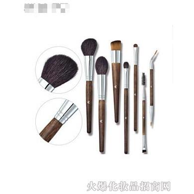 花面貍美妝彩妝高品質(zhì)實(shí)木柄-動物毛7支化妝套刷