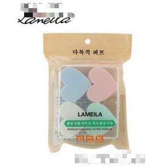 拉美拉泡水大心形干濕兩用粉撲