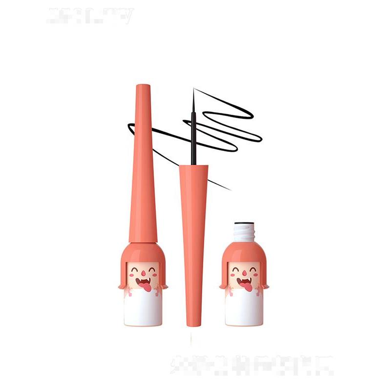 啟迪酷颯怪獸小兵眼線液   黑色白色卡通風(fēng)格防水眼線筆