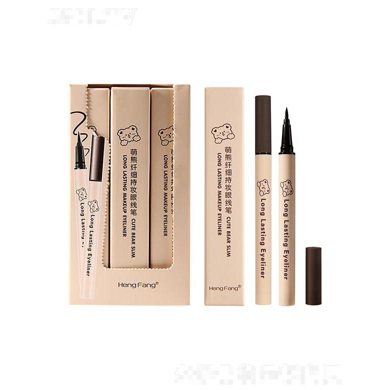 恒芳萌熊纖細(xì)持妝眼線液筆 不暈染防水速干筆頭初學(xué)者