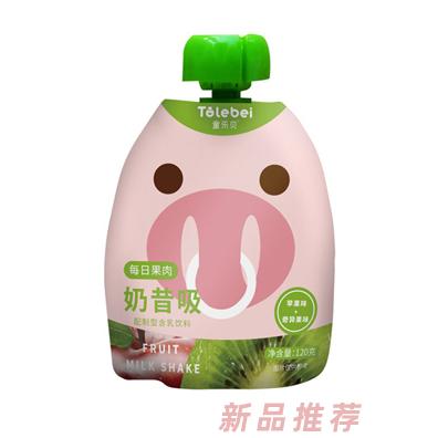 童樂貝每日果肉奶昔吸蘋果奇異果紅心柚香橙混合莓味配置型含乳飲料