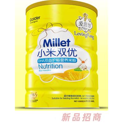 愛茵坊DHA雙益護(hù)暢果繽纖維核桃蓮子胡蘿卜蛋黃多維強(qiáng)化鐵興五谷燕麥小米雙優(yōu)米粉鐵聽