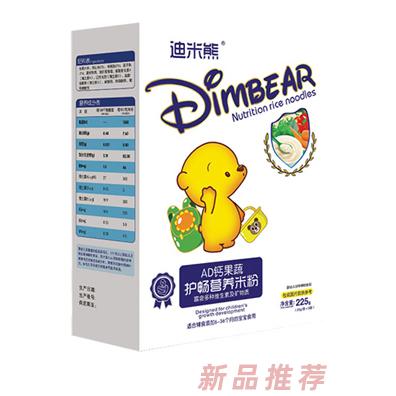 迪米熊AD鈣果蔬復(fù)合益生元核桃蓮子護(hù)暢營養(yǎng)米粉盒裝