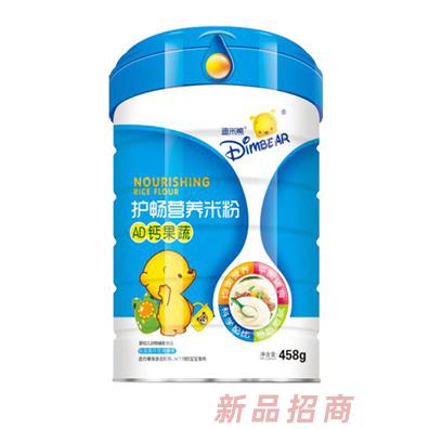 迪米熊AD鈣果蔬復(fù)合益生元核桃蓮子鐵鋅鈣多種口味護(hù)暢營養(yǎng)米粉罐裝