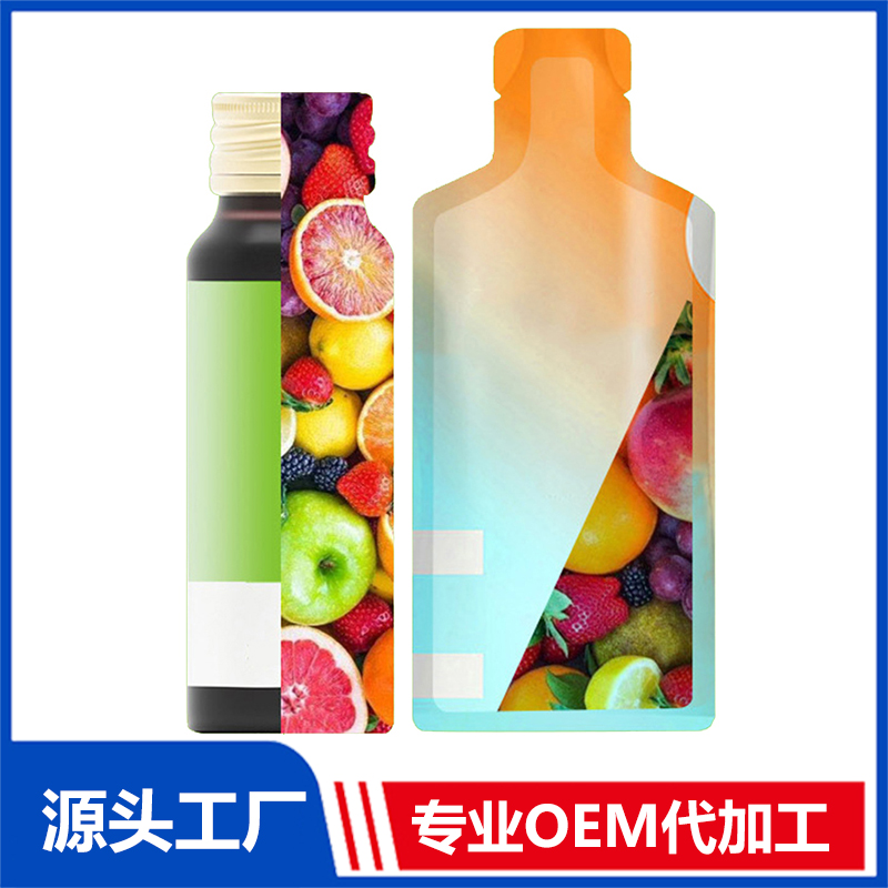 果泥代加工復(fù)合水果果泥飲品 益生元果飲袋裝