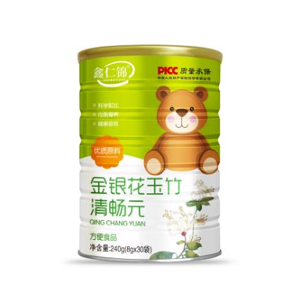 兒童金銀花鈣鐵鋅益生菌菊花晶固體飲料罐裝OEM代工