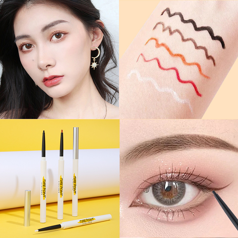 多色極細眼線膠筆臥蠶二合一防水防汗持久不暈染彩妝批發(fā)初學者OEM代加工