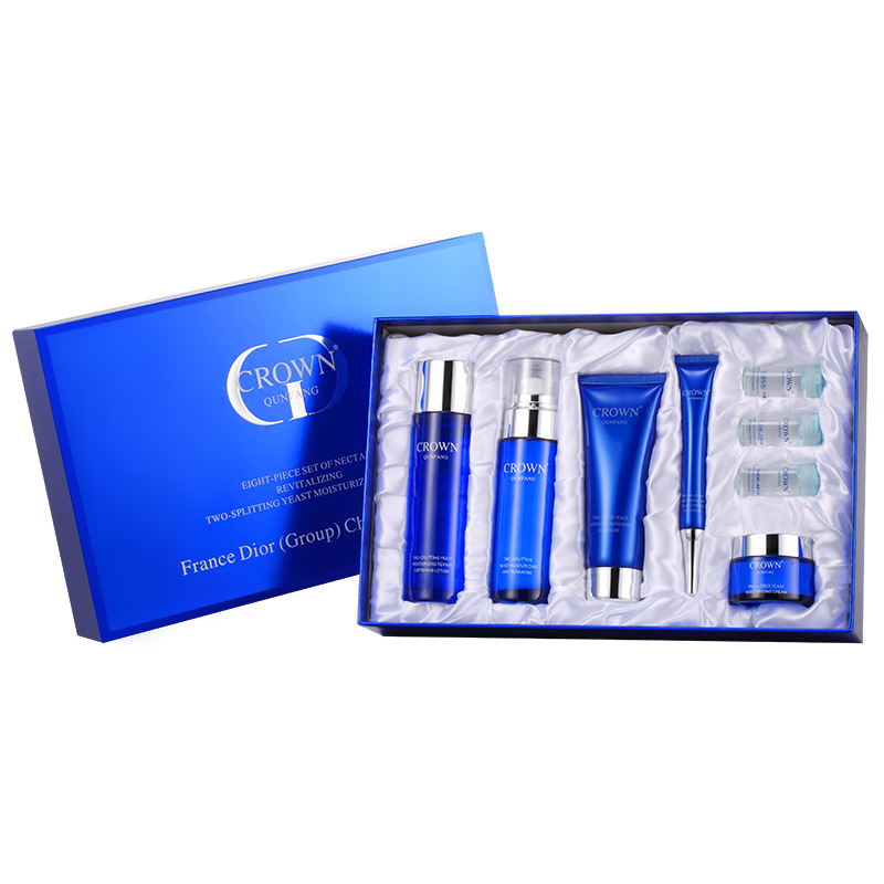 CROWN Qunfang冠群芳花蜜活顏二裂酵母補(bǔ)水修護(hù)八件套 廠家批發(fā)OEM代加工