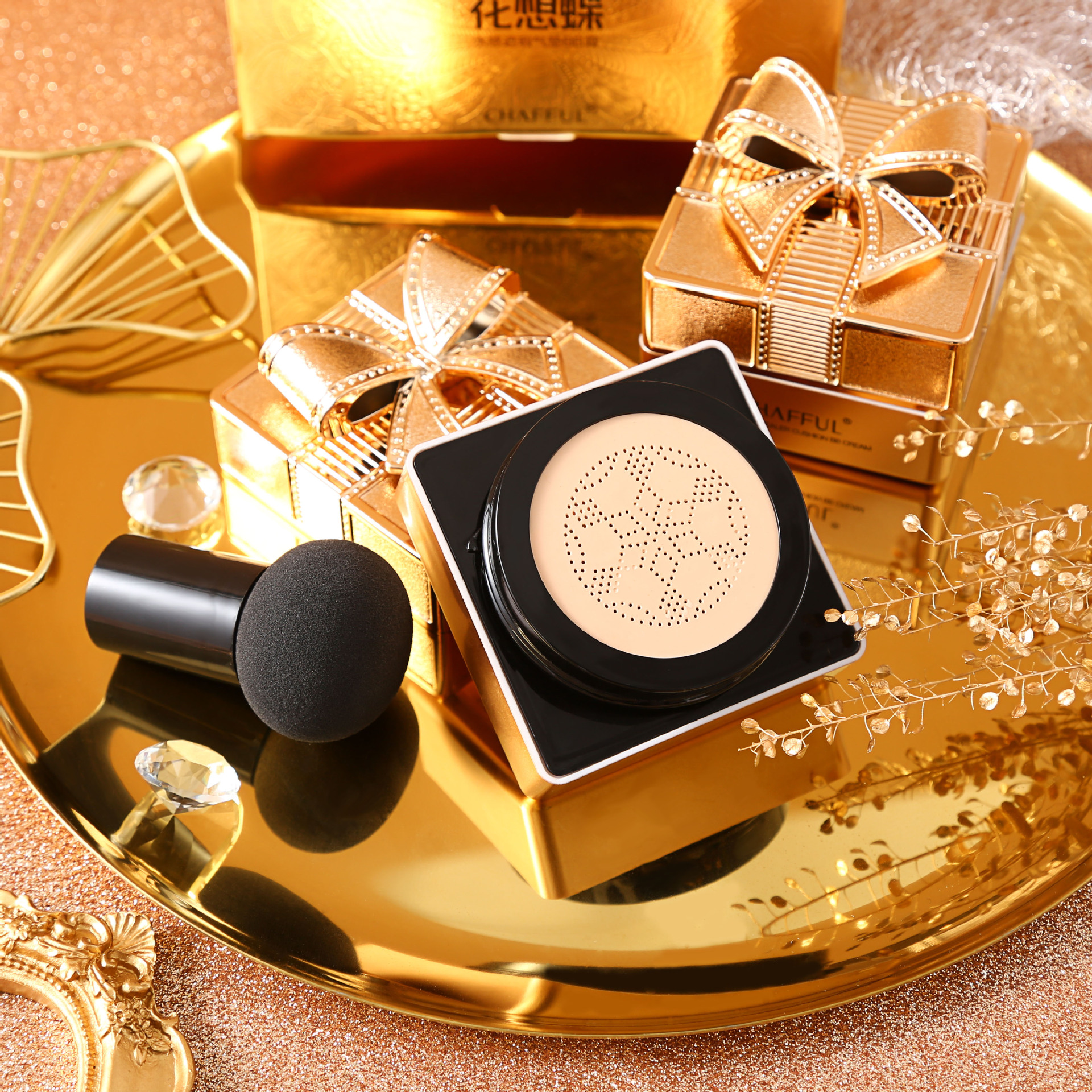 彩妝香芙兒花想蝶水感遮瑕氣墊BB霜補水懶人霜男女素顏霜保濕代發(fā)OEM代加工