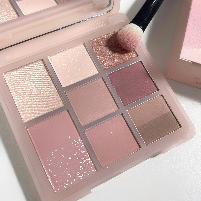 巴黎花園眼影盤珠光啞光小眾油畫九色花瓣眼影甜酷辣妹盤OEM代加工