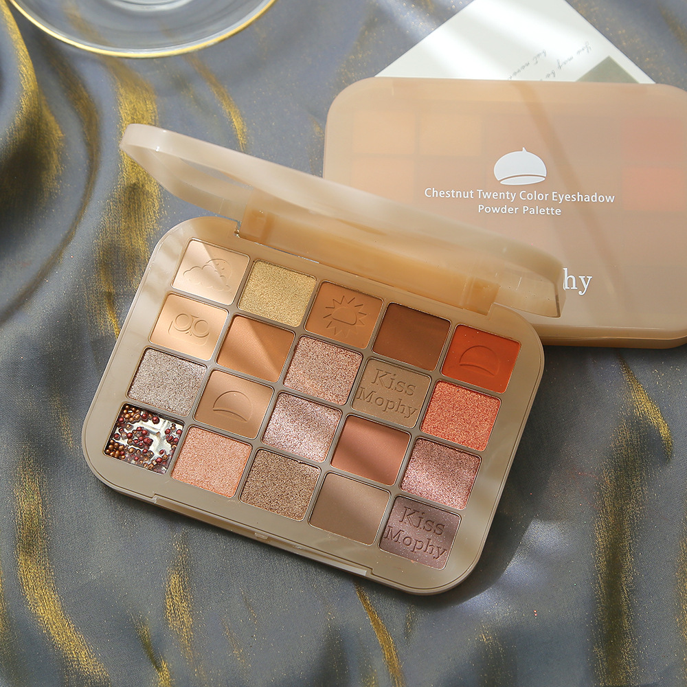 20色栗子眼影盤珠光啞光脆香米眼影初學(xué)者彩妝眼影工廠現(xiàn)貨直供OEM代加工