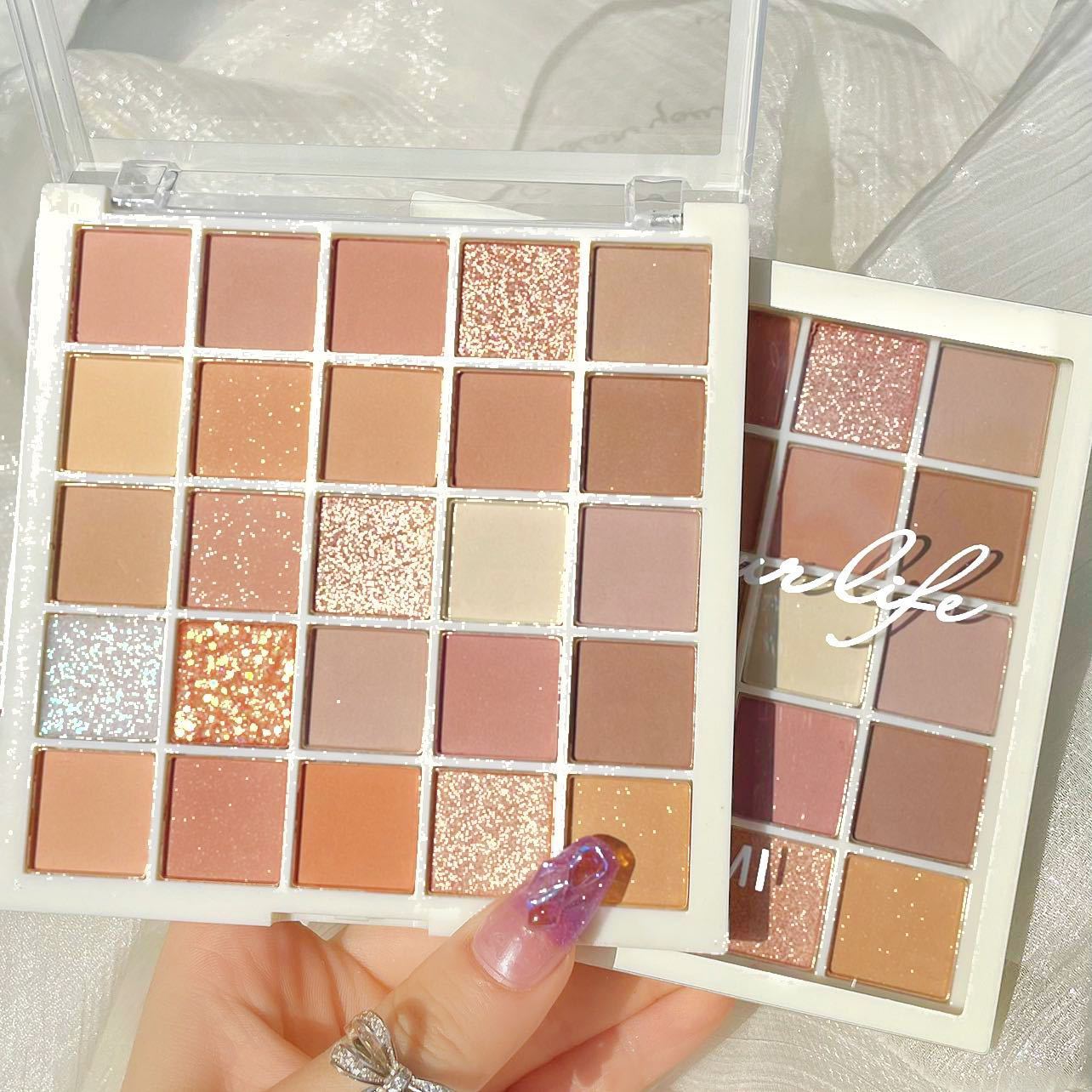 25色眼影盤珠光啞光亮片大地色多色OEM代加工