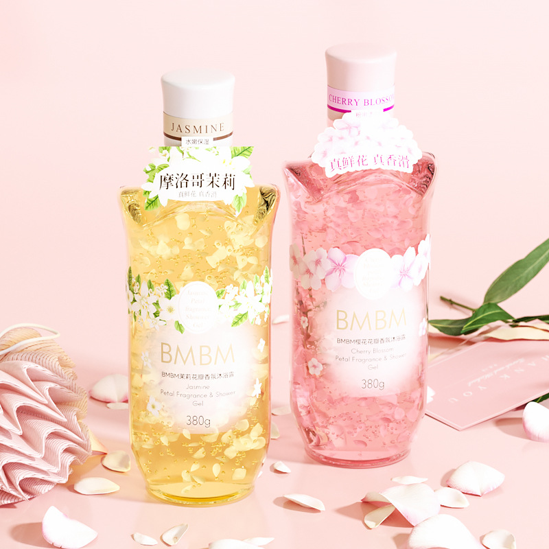 BMBM櫻花花瓣茉莉花辦香氛沐浴露清爽留香OEM代工廠