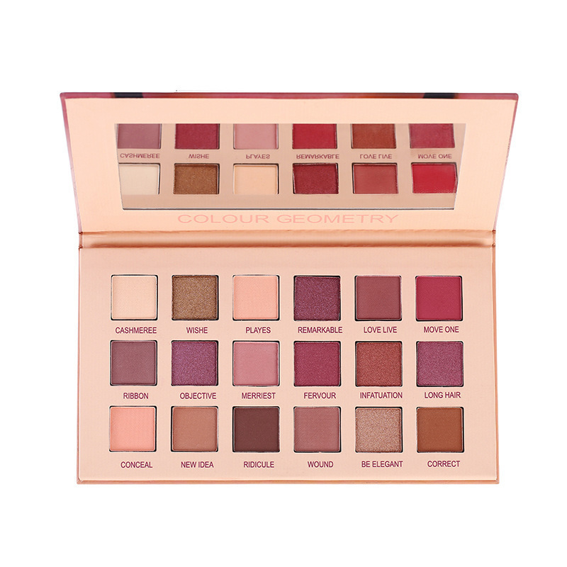 沙漠玫瑰18色啞光眼影盤OEM代加工