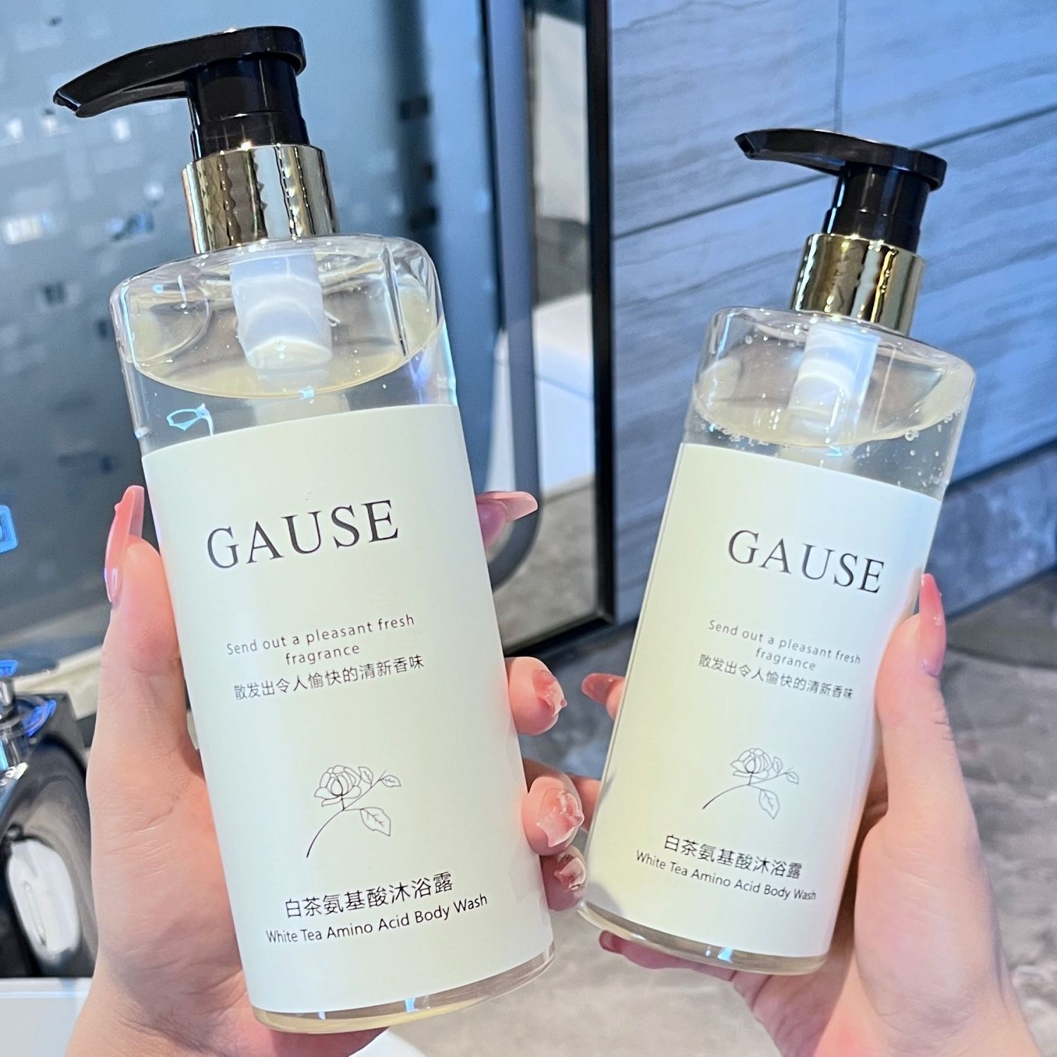 白茶控油洗發(fā)水滋潤(rùn)沐浴露oem代加工